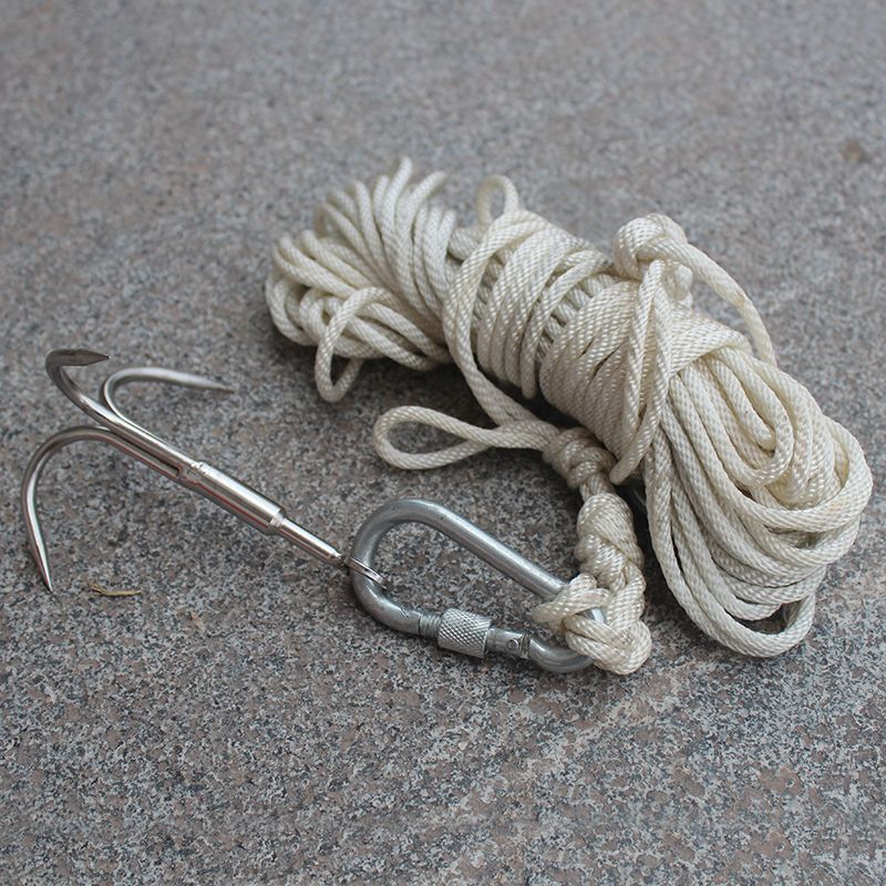 独行客不锈钢飞虎爪 登山钩 求生钩 攀登爪 救生攀岩爬墙抓 船锚