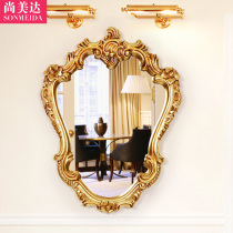 European bathroom mirror toilet makeup mirror waterproof beauty salon wall vanity mirror storefront decorative mirror frame