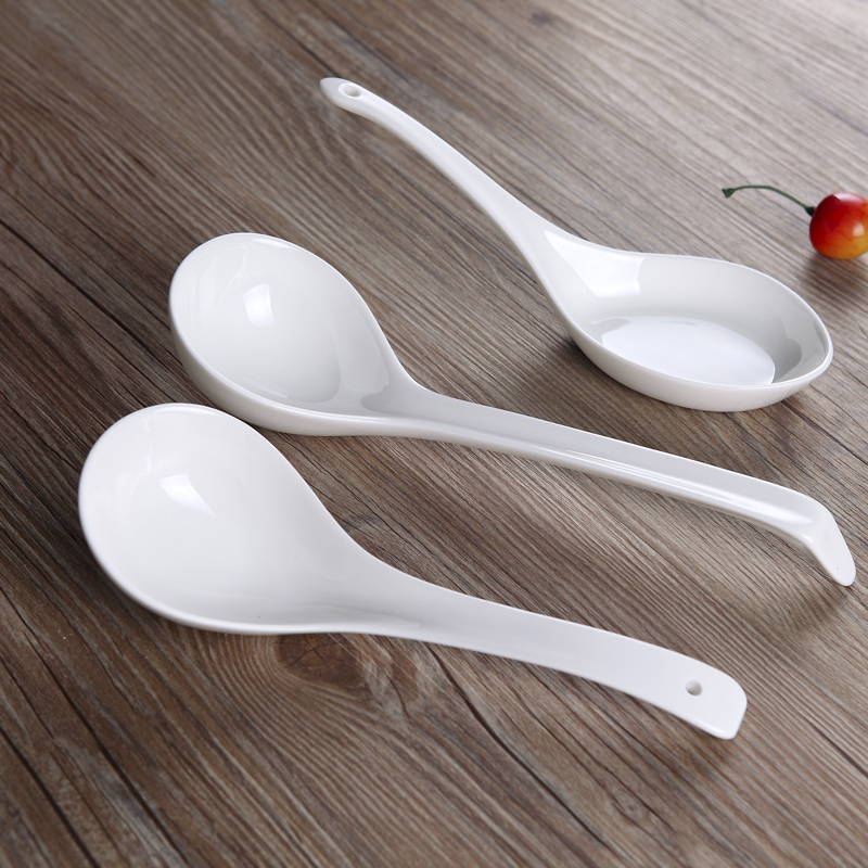 Jingdezhen ceramics spoon ipads porcelain spoon, spoon, hotels with pure white porcelain tableware fittings small spoon