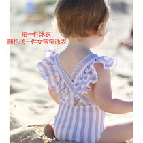 Childrens swimsuit girl one-piece cute little princess yarn skirt flying edge swimsuit baby baby girl swimsuit
