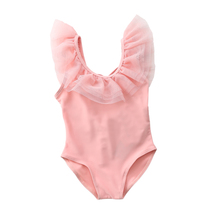 Childrens swimsuit girls one-piece female baby Foreign-child Princess swimsuit tide 1-6-year-old baby swimsuit