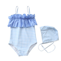 ins children swimsuit female Hot Spring Girl 1-3 conjoined middle child 2019 New Princess baby baby swimsuit