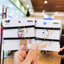Cute alloy cartoon animal hair rope sweet tie hair band head rope children Hairband holster headdress women