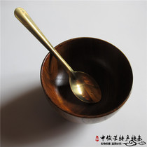 Thickened brass spoon pure copper pure handmade brass spoon bronze tablespoon healthy and durable pure copper tableware soup spoon