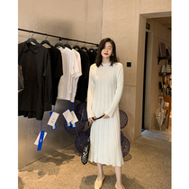 9.09 Autumn New Product|Minimalist and Romantic Texture_Loose Paper Piece Thin Wool Long Sleeve Dress