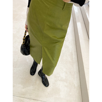ADA MISS 10 13 new winter clothes | Tea art_environmental protection artificial calfskin H-bag hip leather skirt