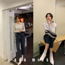 ADA MISS 9 13 new autumn clothes) three-dimensional shape_straight legs thin double pants Peak 9 points casual pants women