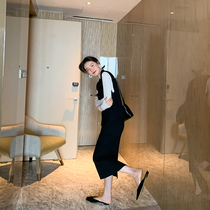 ADA MISS Siping craft thin split one-step skirt Womens early spring slim-fit hip mid-length knitted skirt