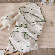 Baby huddled cotton towel six-layer gauze bath towel newborn wrap towel ins baby delivery room swaddling towel