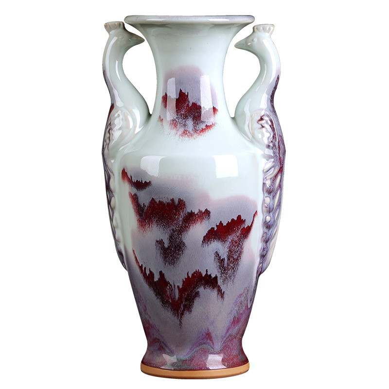 Jingdezhen ceramic vase furnishing articles flower arrangement is archaize sitting room imperial jun porcelain household act the role ofing is tasted wine crafts