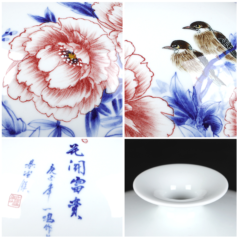 Jingdezhen ceramics new Chinese hand - made of blue and white porcelain vase furnishing articles home sitting room ark adornment handicraft