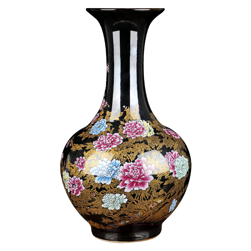 Jingdezhen vases, pottery and porcelain landing large new Chinese style household flower arrangement sitting room adornment TV ark, furnishing articles