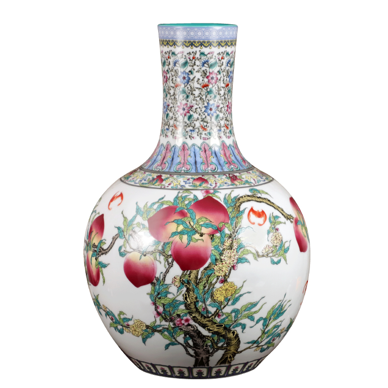 Jingdezhen ceramic antique hand - made vases furnishing articles sitting room flower arranging new Chinese style household adornment porcelain arts and crafts