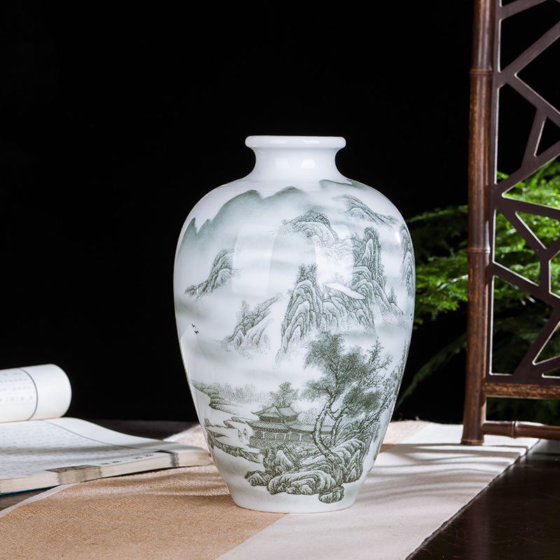 Jingdezhen ceramics high white porcelain of famille rose porcelain vase MAO home sitting room place wine decorations arts and crafts