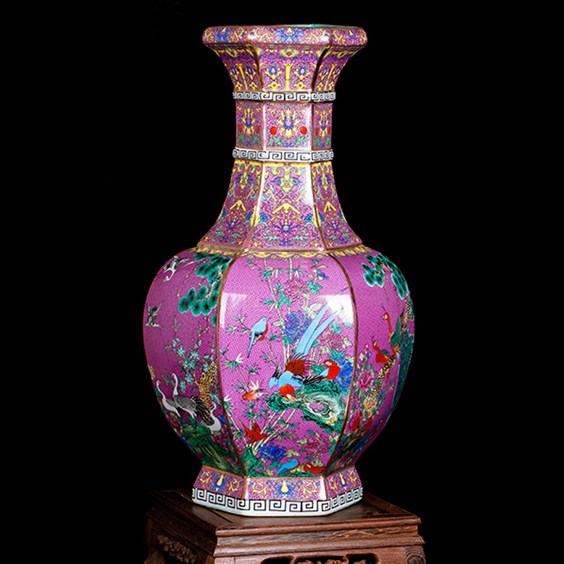 Jingdezhen ceramics porcelain imitation qianlong years wanda, vases, home sitting room of Chinese style classic decorative crafts