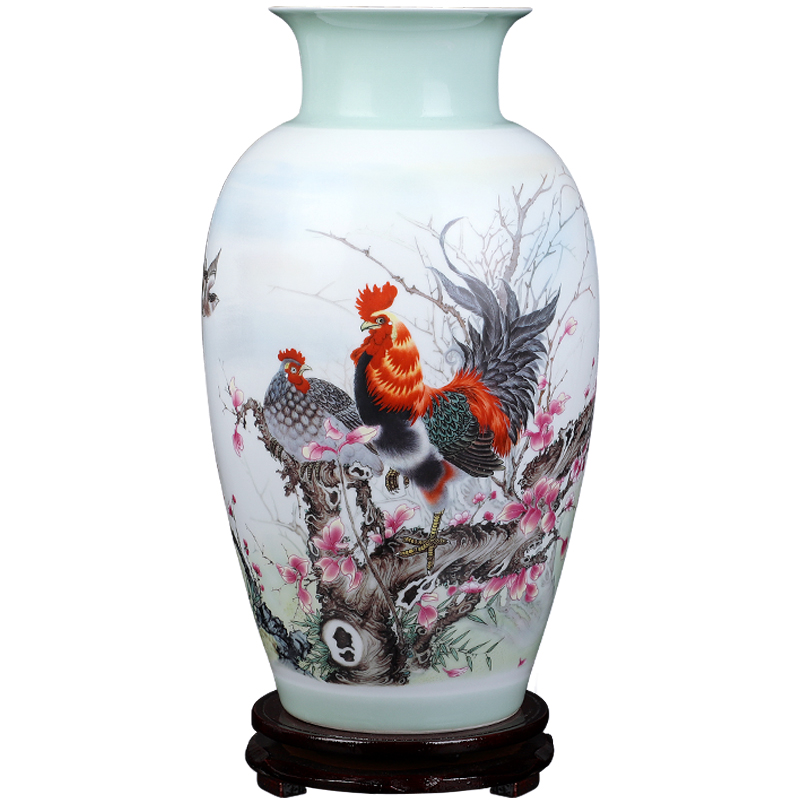 Jingdezhen ceramics, vases, flower arranging famille rose porcelain furnishing articles sitting room TV ark, of Chinese style household decorative arts and crafts