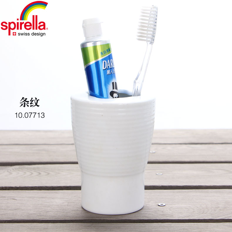 SPIRELLA/silk pury European - style originality contracted Apollo mouthwash ceramic bathroom toothbrush rack toilet seat