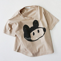 Zoebby South Korean boy dress male and female baby cute cartoon little mouse short sleeve T-shirt spring and summer wins