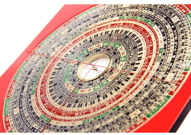 集易堂7寸5彩色三元三合玄空飞星风水罗盘