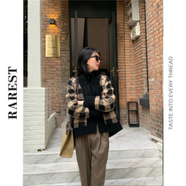 Rest independent design high-grade fried imported three-dimensional Terry fabric design sense short woolen jacket women