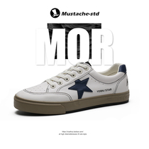 Moustache homemade Detraining little white shoes Mens Korean version Trend casual shoes Men 2021 2021 new 100 hitch plate shoes