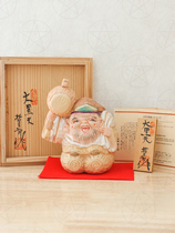 Japanese Hakata humanoid Esoteric God of seven blessings big black Sky God of wealth Tetsuzaburo Nishitou as a Buddha statue of Fu De Kaiyun and lucky fortune