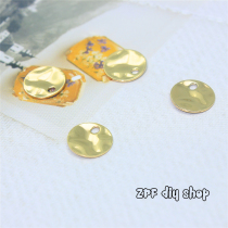 Copper gold accessories diy handmade jewelry material bracelet small pendant extension chain pendant round sequin