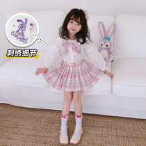 Girls autumn clothes College style suit Western style girls JK uniform School uniform Baby kindergarten garden clothes Primary school class clothes