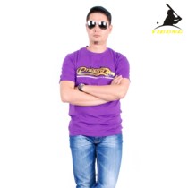 Every Motion Baseball Sports fan T-shirt Sichuan Dragon Team Round Collar T-shirt Personality Customized Team Custom Printed Purple