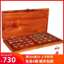 Redwood Burmese Rosewood chess board set solid wood folding large home high-grade portable chessboard features