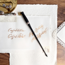 The cylindrical flower - shaped English fancy slope rod dedicated dip pen ink retro European classical