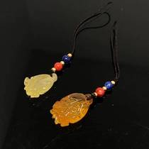 Hong Kong Amberman cabbage beeswax lapis lazuli red agate mobile phone chain one