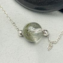 Amberman Green Ghost Cornucopia Necklace Road 925 Silver