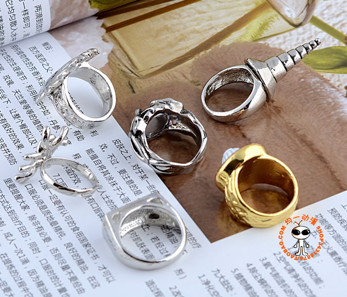 家庭教师彭格列六道骸地狱指环弗兰666戒指套装动漫指环