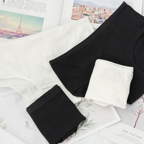 Japanese pure cotton white panties womens low waist solid color cotton fabric mid-waist briefs