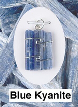 Bluecrystal pendant punch crystal pendant Kyanite purification cleanup increases communication language expression