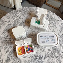 * green house * ins popular housewife storage one-button open pure white storage small objects finishing wet tissue box