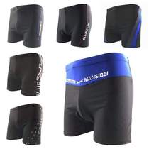 Swimming trunks mens anti-embarrassment quick-drying flat angle loose large size adult equipment hot spring mens shorts swimsuit set