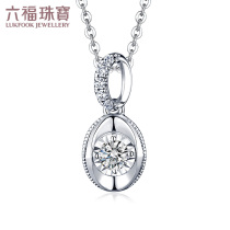 Luk Fu Jewelry 18K Gold Diamond Pendant Consummate Love Car Flower Diamond Pendant Necklace Women Without Chain 27893
