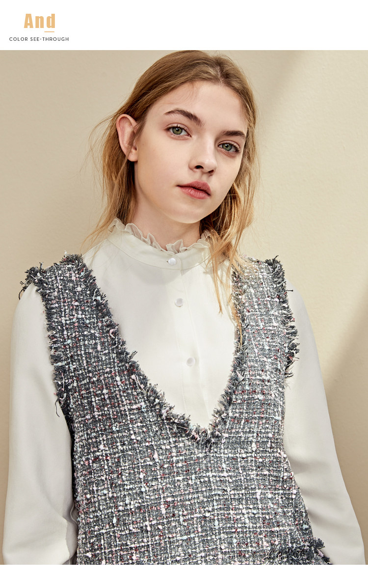 乐町衬衫女2019春季新款设计感小众宽松长袖秋冬法式少女复古上衣