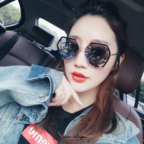 Korean retro sun glasses Net red with personality Harajuku wind glasses female Tide Street shooting irregular polygon sunglasses