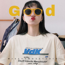 2020 New Tide girl photo glasses personality retro funny sunglasses Korean version of net red sand sculpture yellow sun glasses women