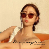 Zhixiu same style sunglasses female ins Wind small red book net red face retro milk tea color glasses Korean tide sun glasses