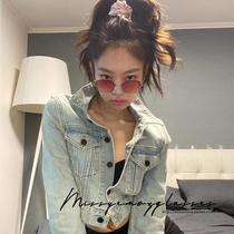 2020 new Jennie Huang Zitao star with frameless sunglasses retro fashion metal square sunglasses