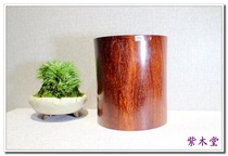 Small Leaf Purple Sandalwood Full Gold Star Old Stock Pen Holder (299)