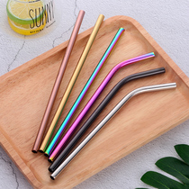 304 high-quality stainless steel straw Curved straw straight straw Easy to reuse