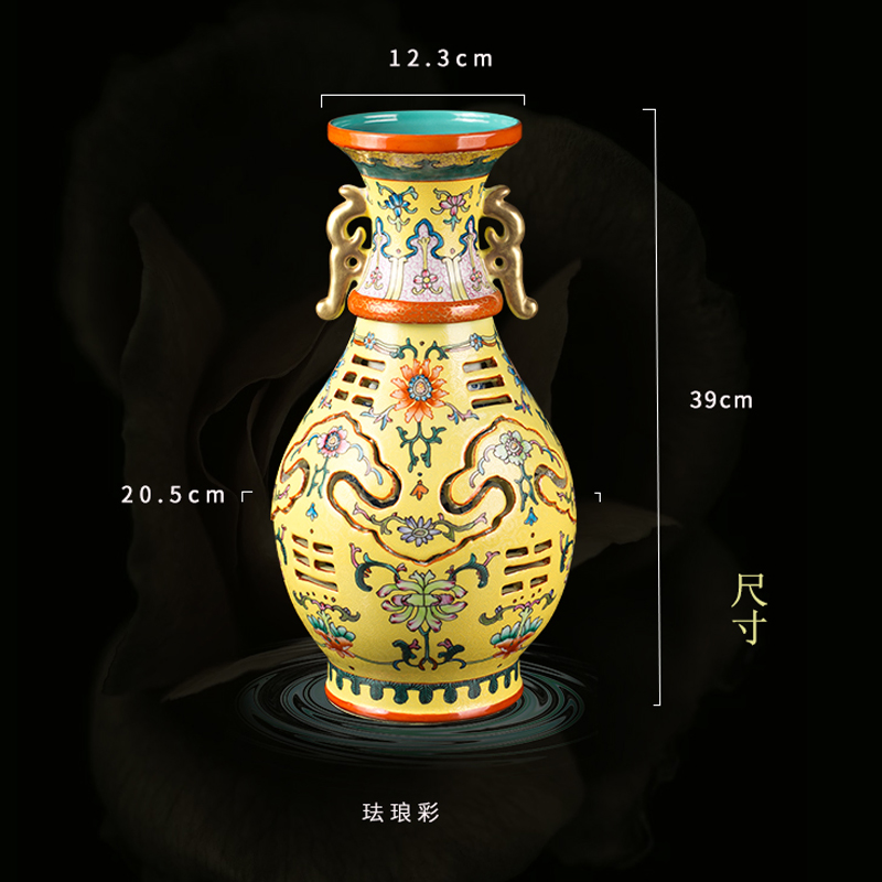 Jingdezhen ceramic antique vase decoration place to live in the sitting room porch porcelain enamel handicraft decoration