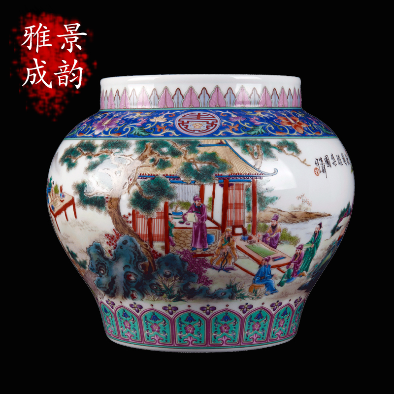 Jingdezhen ceramic hand - made of autumn garden gathering furnishing articles sitting room of Chinese style household porcelain vase decorations arts and crafts