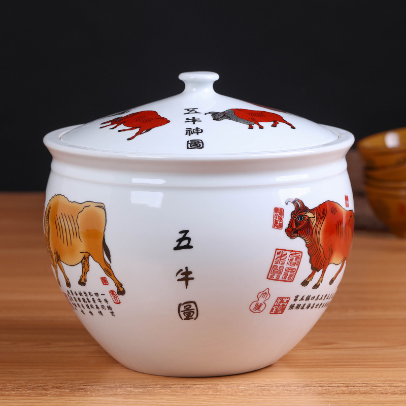 Jingdezhen ceramics pu large tea packaging gift box the tea pot home seven loaves seal pot of tea cake