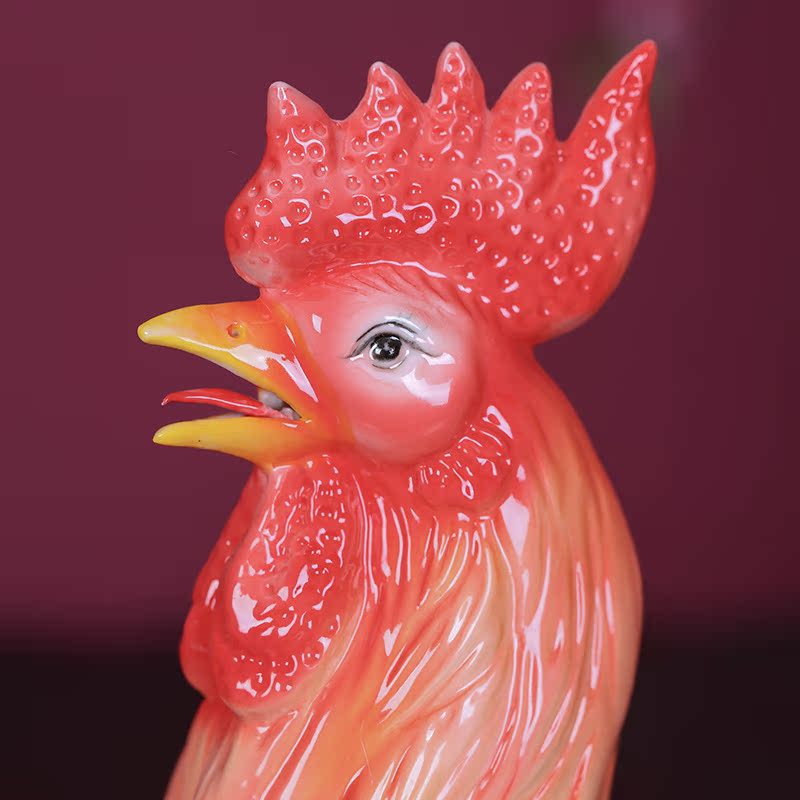 Jingdezhen ceramic chicken in furnishing articles crafts and gifts mascot ceramic jewelry gift zodiac rooster chicken